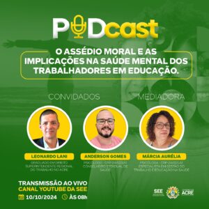 Podcast “O Assédio moral e as implicações na saúde mental dos trabalhadores em educação.”