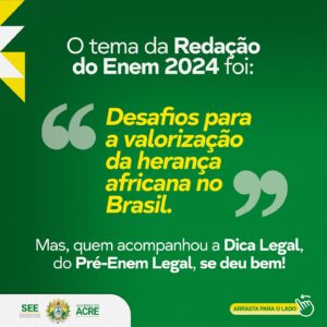 Tema da Redação Enem 2024